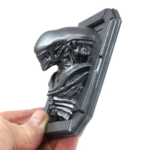 Alien Bust FRIDGE MAGNET CHROME Finish
